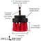 Drillbrush Outdoor - Patio - Scrub Brush - Cleaning - Garden Statues - Bird Bath 2in-Lim-Red-Short-QC - alternate 5